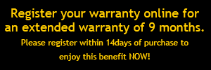 Online warranty registration for an extended warranty